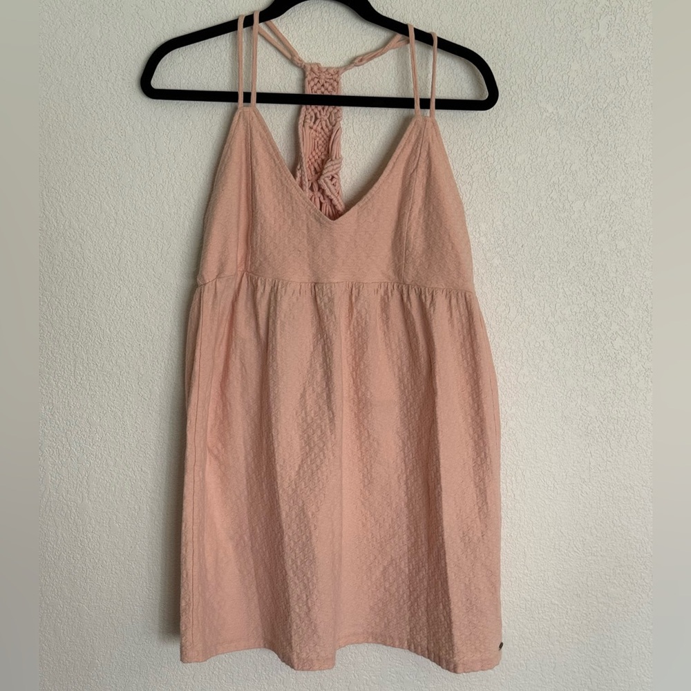 O'Neill Peach Textured Knit Tank Top Dress